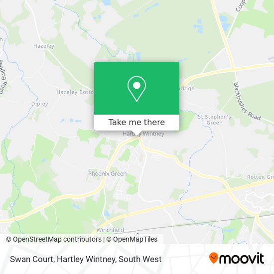 Swan Court, Hartley Wintney map