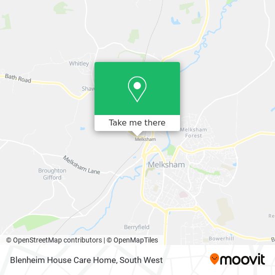 Blenheim House Care Home map