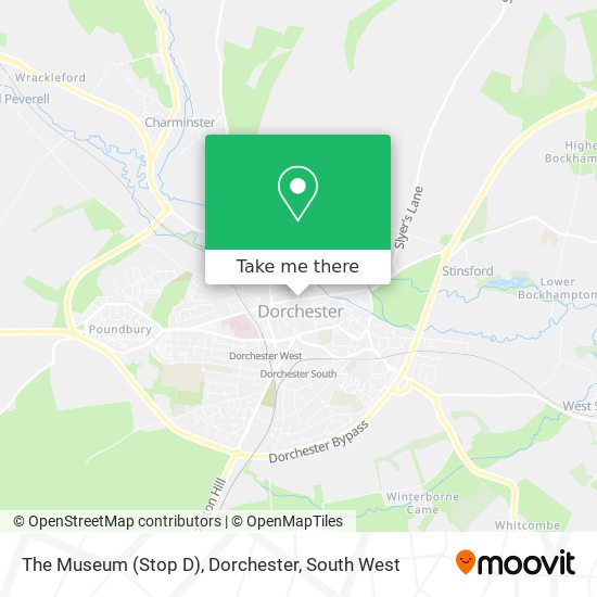 The Museum (Stop D), Dorchester map