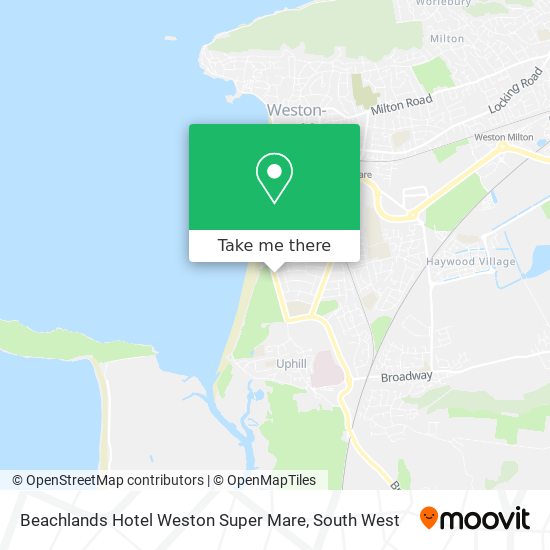 Beachlands Hotel Weston Super Mare map