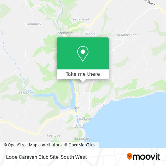Looe Caravan Club Site map