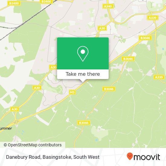 Danebury Road, Basingstoke map