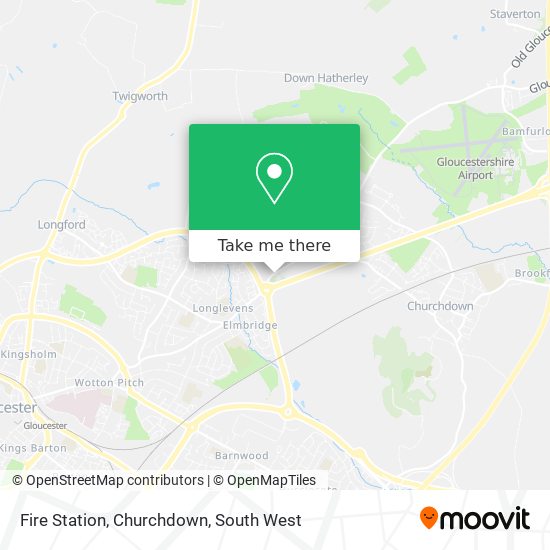 Fire Station, Churchdown map