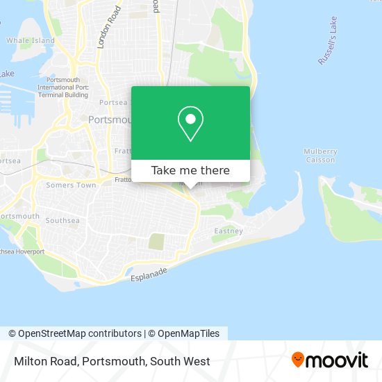 Milton Road, Portsmouth map