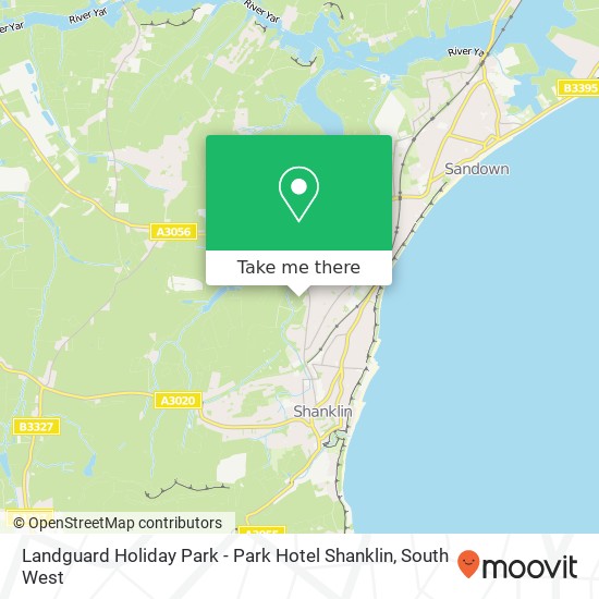 How to get to Landguard Holiday Park Park Hotel Shanklin in Isle Of