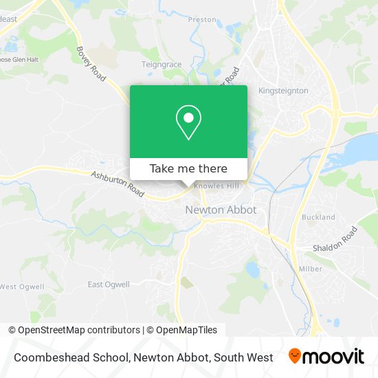 Coombeshead School, Newton Abbot map