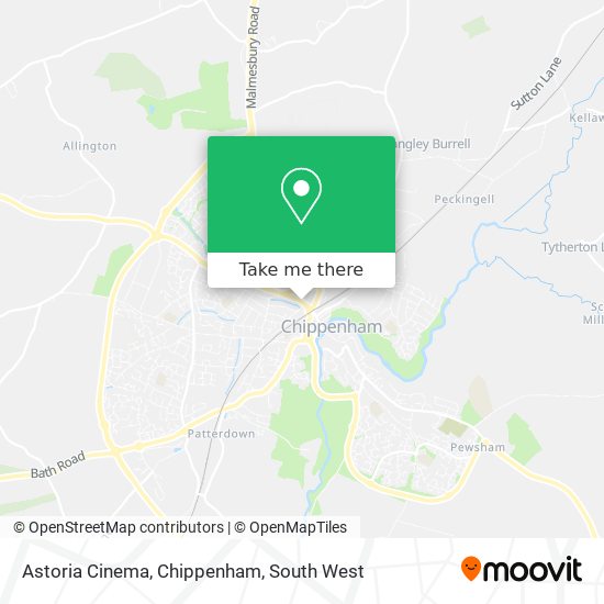 Astoria Cinema, Chippenham map
