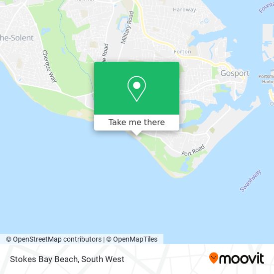 Stokes Bay Beach map