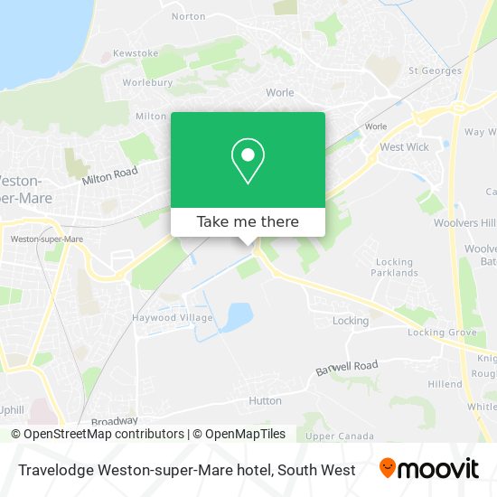 Travelodge Weston-super-Mare hotel map