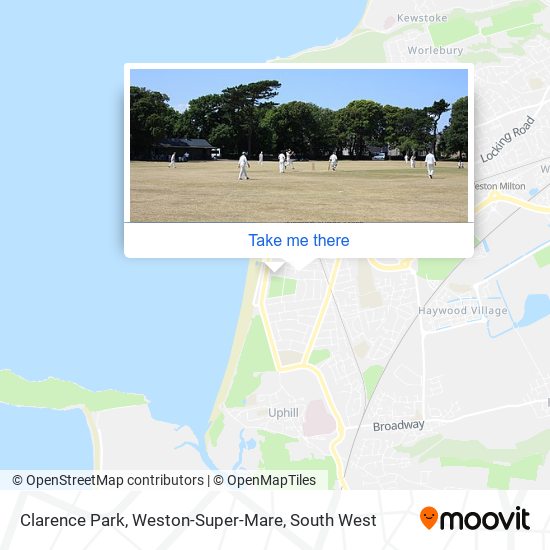 Clarence Park, Weston-Super-Mare map
