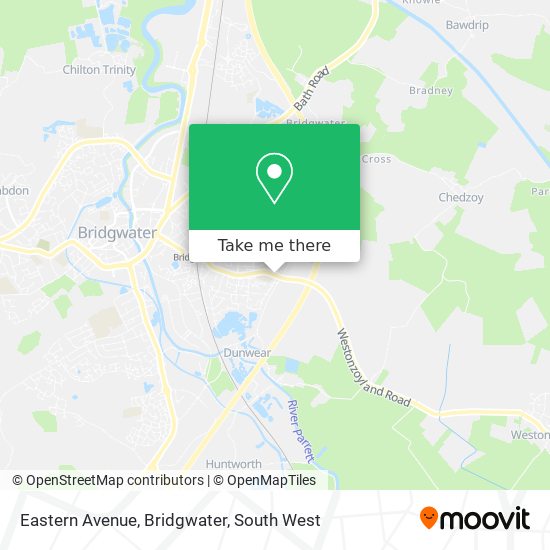 Eastern Avenue, Bridgwater map