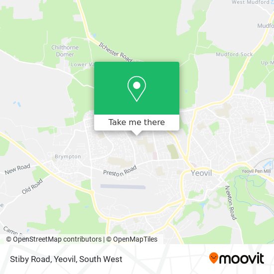 Stiby Road, Yeovil map