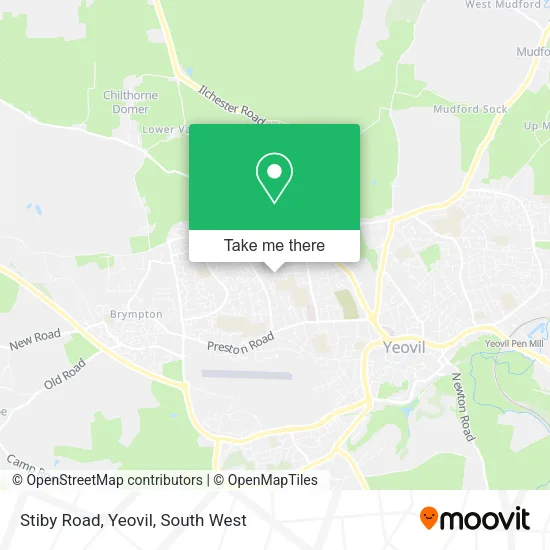 Stiby Road, Yeovil map