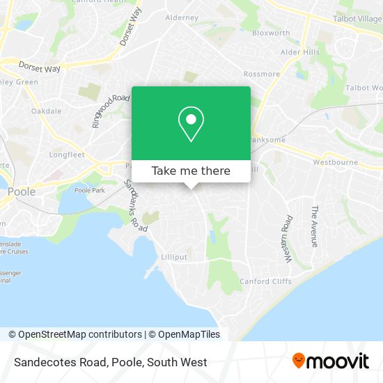 Sandecotes Road, Poole map