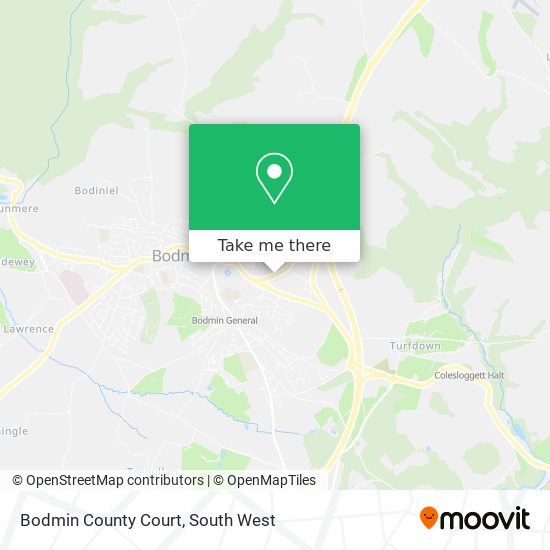 Bodmin County Court map