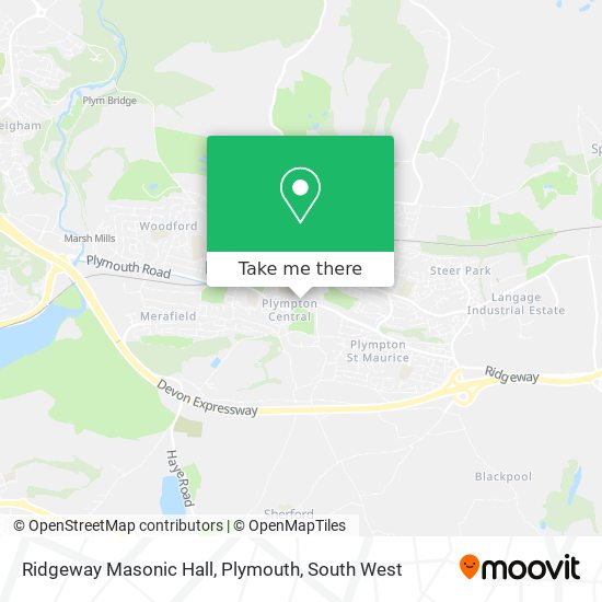 Ridgeway Masonic Hall, Plymouth map