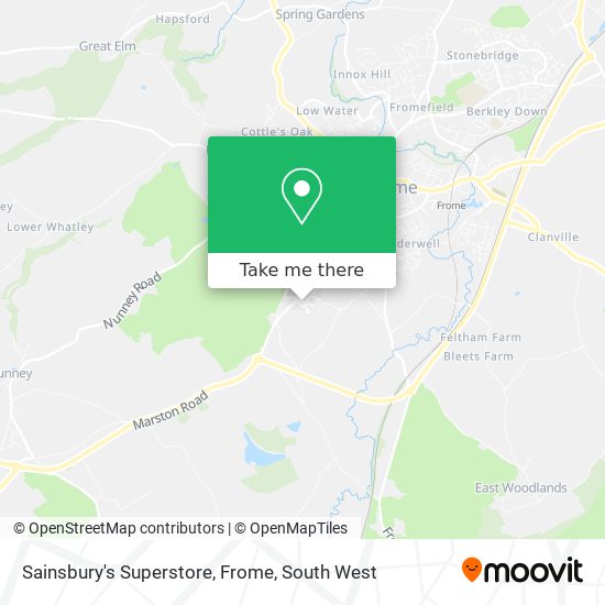 Sainsbury's Superstore, Frome map