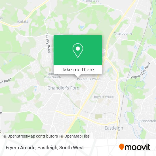 Fryern Arcade, Eastleigh map