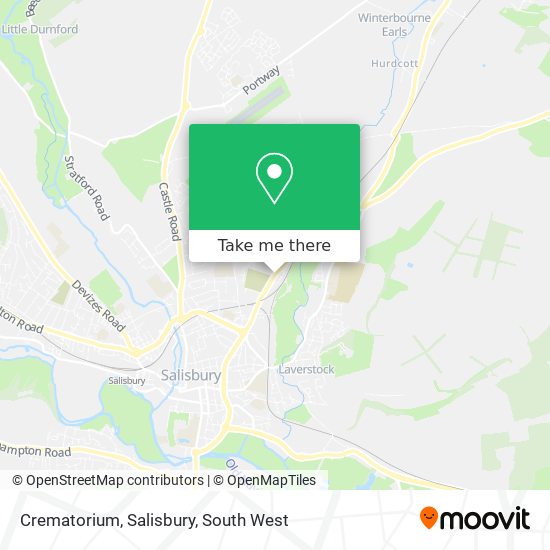 Crematorium, Salisbury map