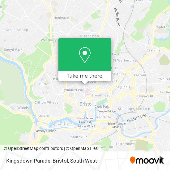 Kingsdown Parade, Bristol map