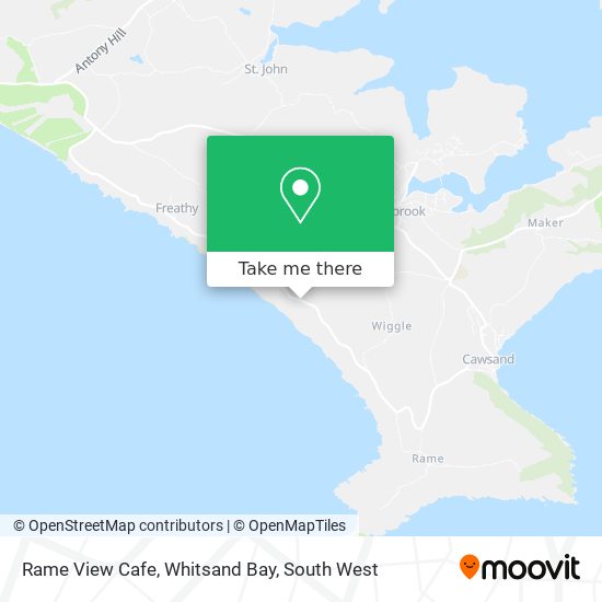 Rame View Cafe, Whitsand Bay map