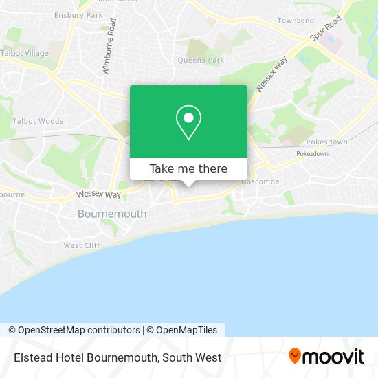 Elstead Hotel Bournemouth map