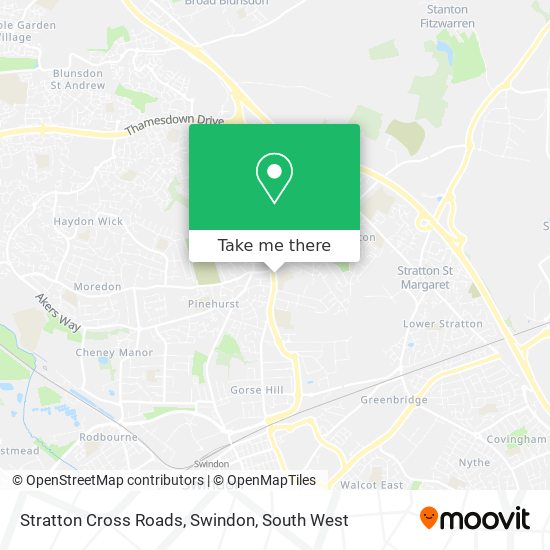 Stratton Cross Roads, Swindon map