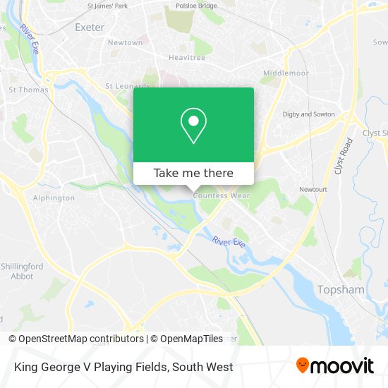 King George V Playing Fields map
