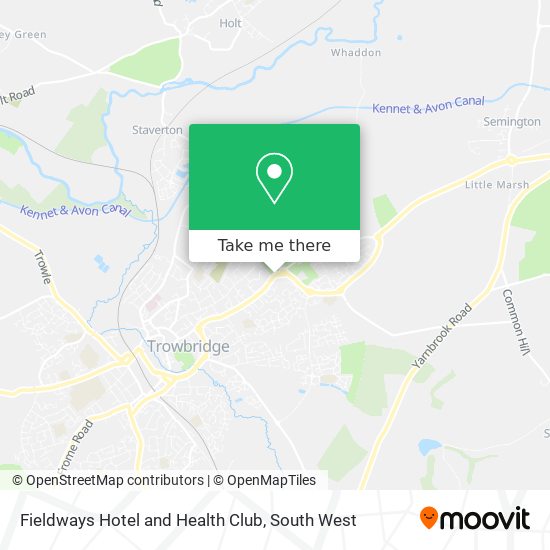 Fieldways Hotel and Health Club map