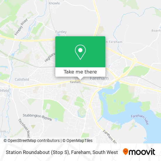 Station Roundabout (Stop S), Fareham map