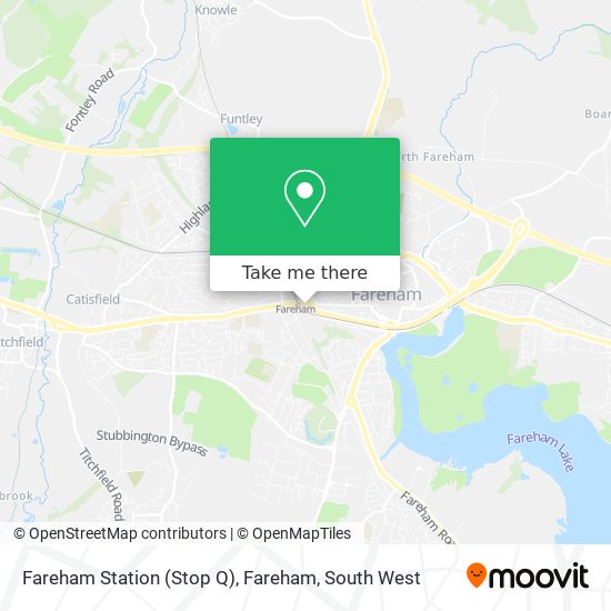 Fareham Station (Stop Q), Fareham map