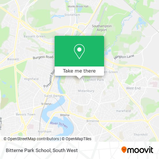 Bitterne Park School map
