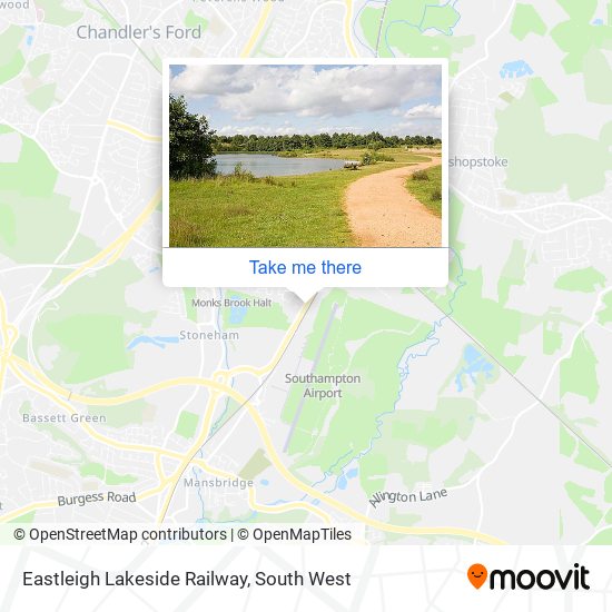 Eastleigh Lakeside Railway map