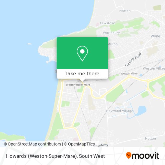 Howards (Weston-Super-Mare) map