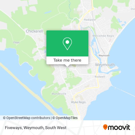 Fiveways, Weymouth map