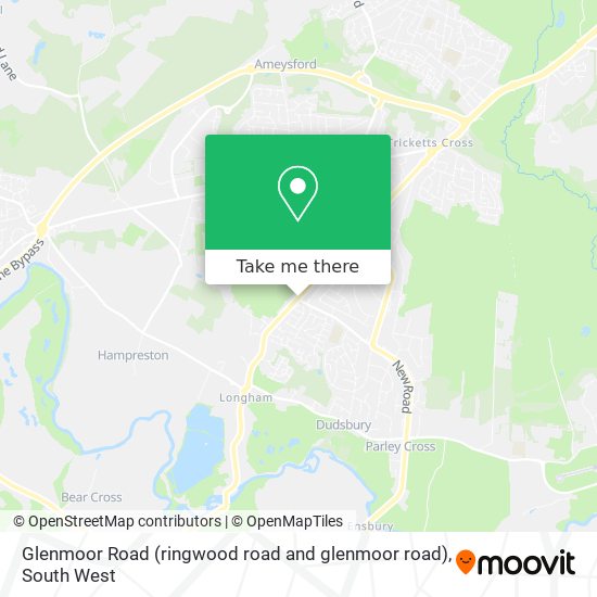 Glenmoor Road (ringwood road and glenmoor road) map