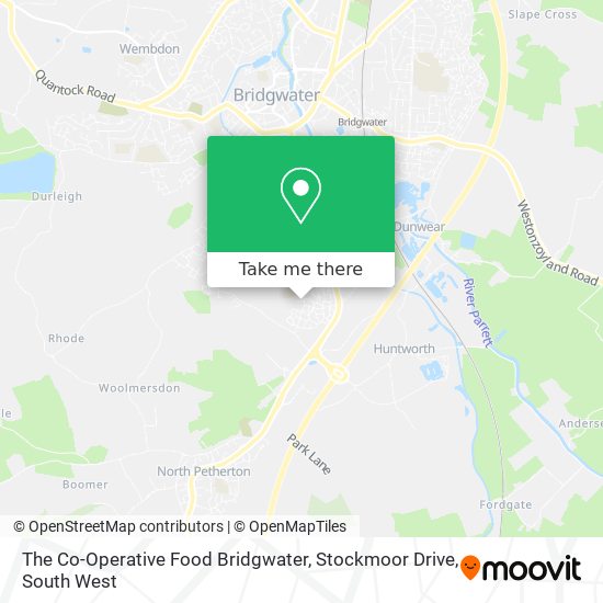 The Co-Operative Food Bridgwater, Stockmoor Drive map