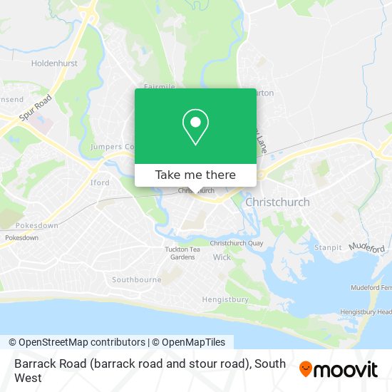 Barrack Road (barrack road and stour road) map