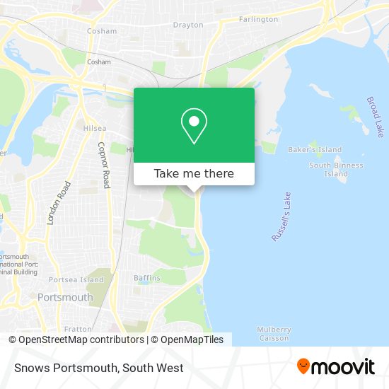 Snows Portsmouth map