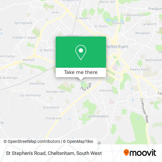 St Stephen's Road, Cheltenham map