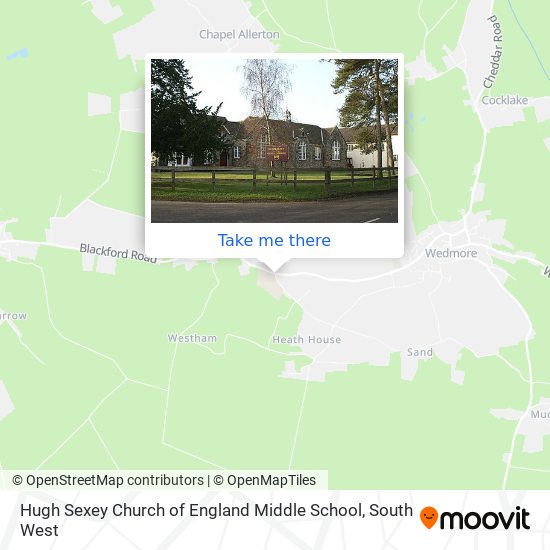 Hugh Sexey Church of England Middle School map