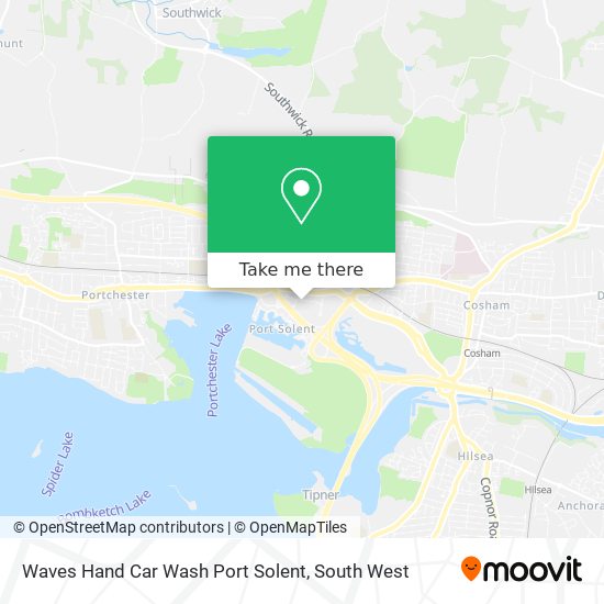 Waves Hand Car Wash Port Solent map