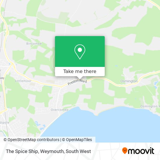 The Spice Ship, Weymouth map