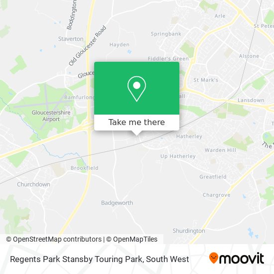 Regents Park Stansby Touring Park map