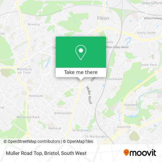 Muller Road Top, Bristol map