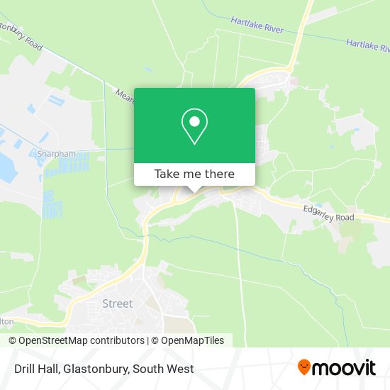 Drill Hall, Glastonbury map