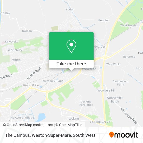 The Campus, Weston-Super-Mare map