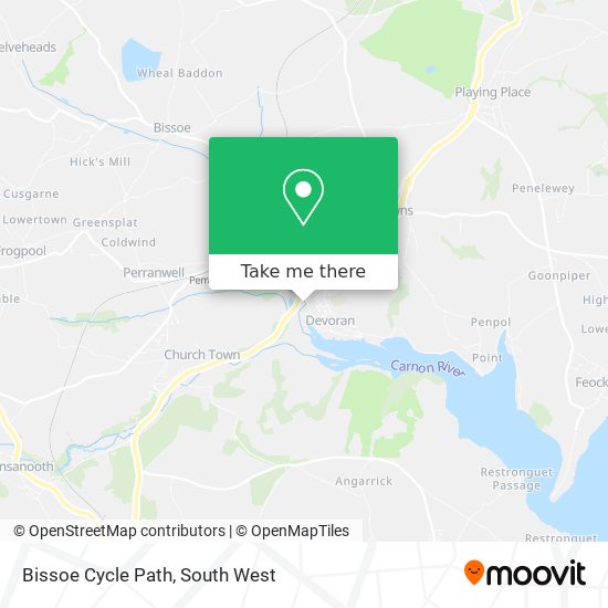 Bissoe Cycle Path map