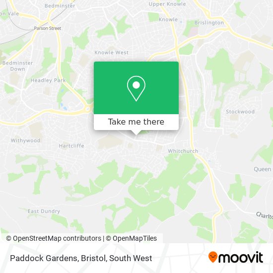 Paddock Gardens, Bristol map