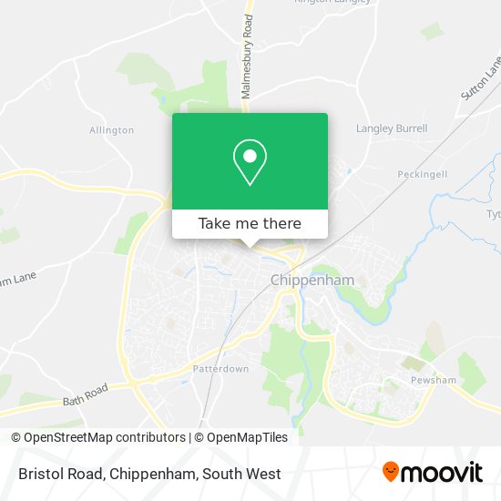 Bristol Road, Chippenham map
